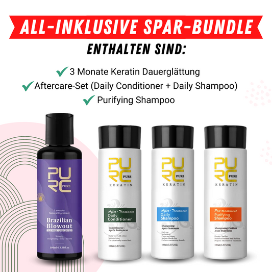 PurcPure™ 3 Monate Keratin Haarglättung Bundles